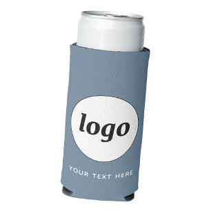 Rafraîchisseur Pour Canette Slim Simple Logo Texte Professionnel Promotionnel Dusty