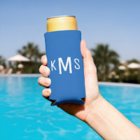 Simple Moderne Monogramme Bleu Saphir