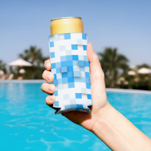 Rafraîchisseur Pour Canette Slim SlipperyJoe's carré artwork mosaïque moderne trois