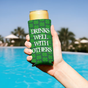 Rafraîchisseur Pour Canette Slim St Patrick's Day Funny Green Seltzer Poulers