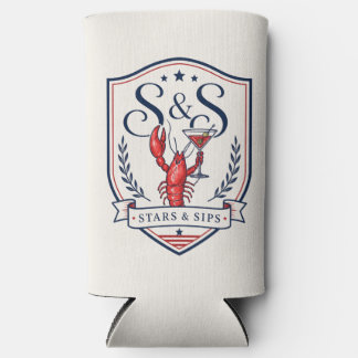 Rafraîchisseur Pour Canette Slim Stars & Sips America 250 Fête du 4 juillet