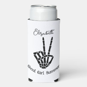 Rafraîchisseur Pour Canette Slim SYMBOLE Ghoul Girl Summer Squelette de Paix Squele