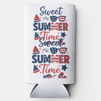 Rafraîchisseur Pour Canette Slim T_shrit Land of the Free - American Spirit
