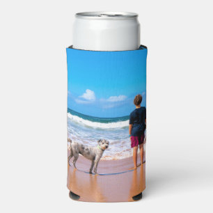 Rafraîchisseur Pour Canette Slim Téléchargez Votre Propre Photo de Animal de Compag