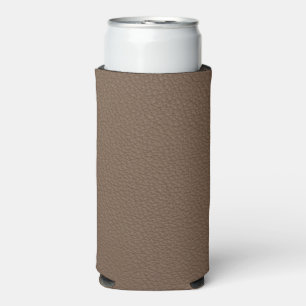 Rafraîchisseur Pour Canette Slim Texture de cuir cognac vintage usé