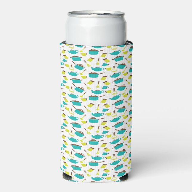 Rafraîchisseur Pour Canette Slim Ustensiles de cuisine motif blanc (Seltzer Recto)