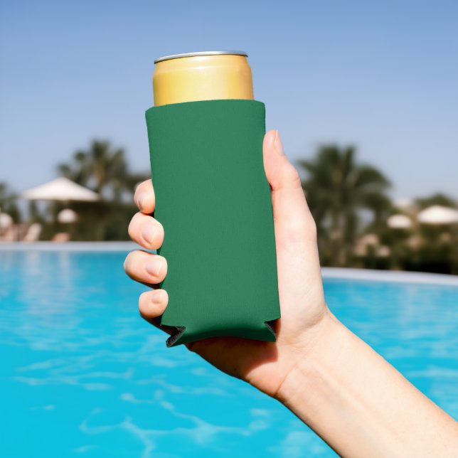 Rafraîchisseur Pour Canette Slim vert, azur, aqua, bleu électrique, police, motif, (Piscine in situ)