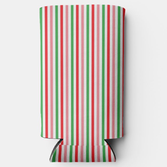 Rafraîchisseur Pour Canette Slim Watermelon Summer Colorful Stripes Motif-56205 (Recto)