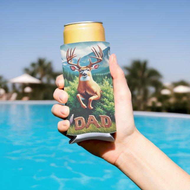 Rafraîchisseur Pour Canette Slim Whitetail Buck Papa (Piscine in situ)