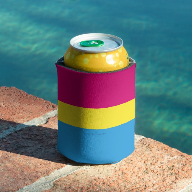 Rafraîchisseur Pour Canette SlipperyJoe pansexuel drapeau de la fierté rose am (Piscine in situ)