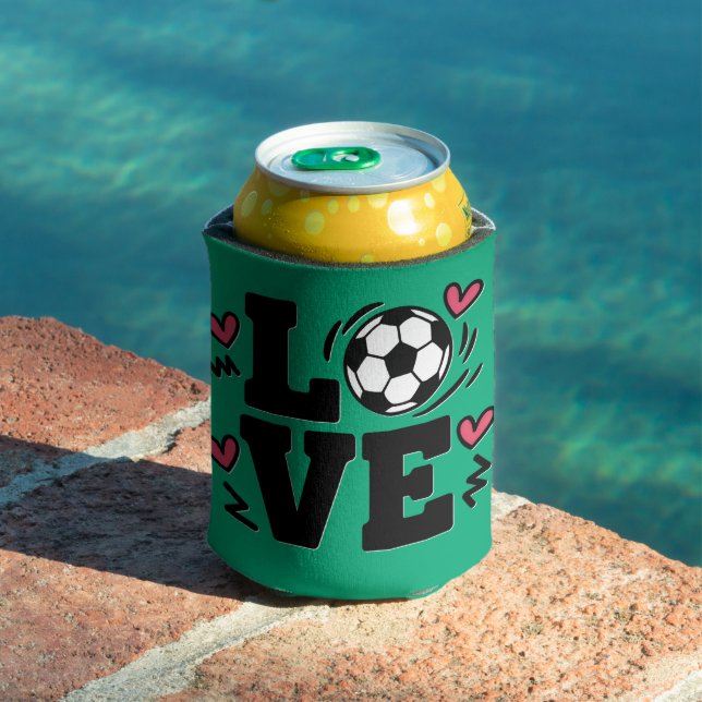 Rafraîchisseur Pour Canette Soccer Love Cute Soccer Player Coach Sports Girls (Piscine in situ)