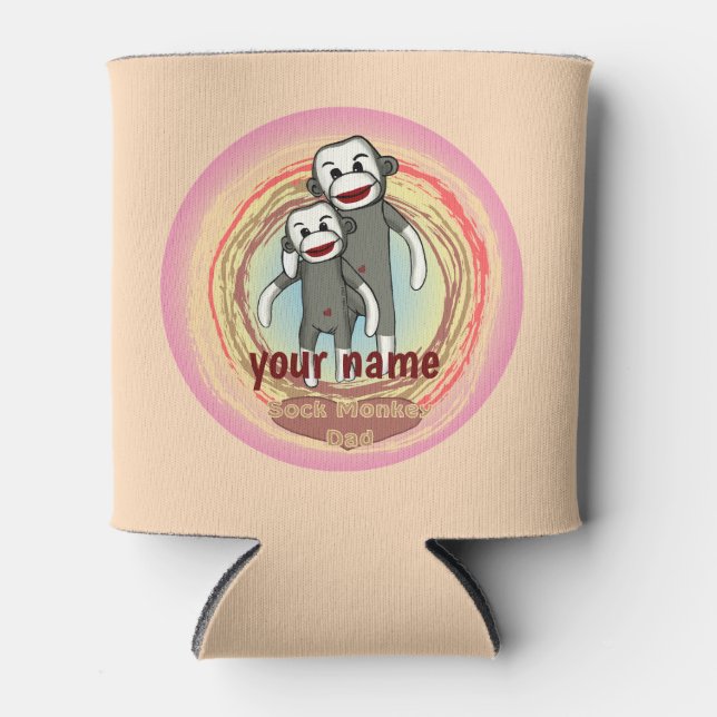 Rafraîchisseur Pour Canette Sock Monkey Papa (Devant)