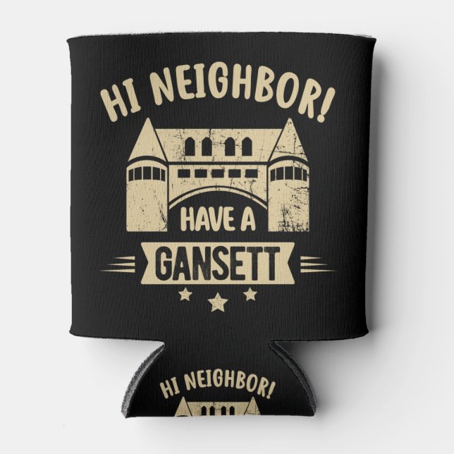 Rafraîchisseur Pour Canette Son Voisin A Une Chemise Gansett (Devant)