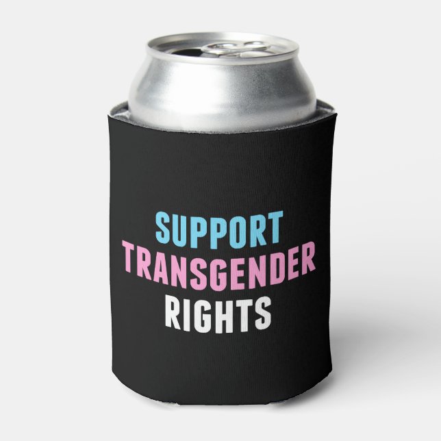 Rafraîchisseur Pour Canette Soutien aux droits transgenres (Can devant)