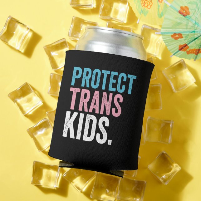 Rafraîchisseur Pour Canette Soutien LGBT Pride Protéger les enfants trans Vint (Été in situ)
