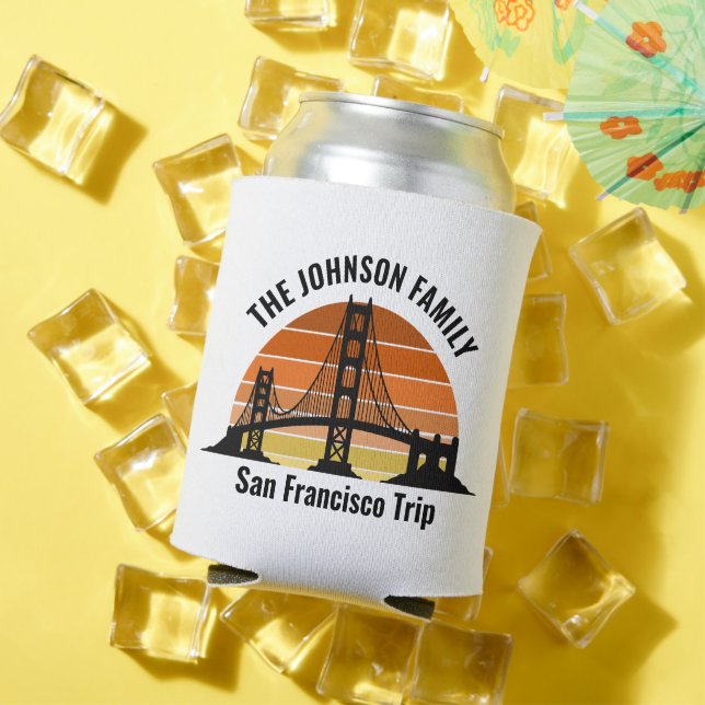 Rafraîchisseur Pour Canette Souvenir personnalisé de San Francisco Bridge (Été in situ)