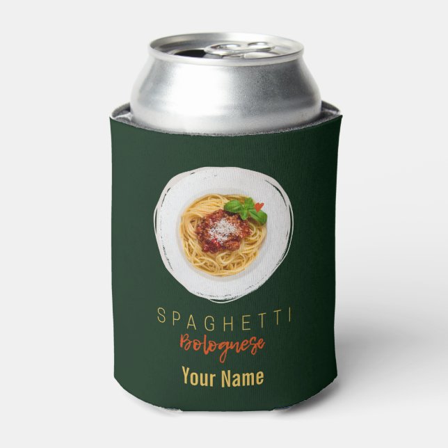 Rafraîchisseur Pour Canette Spaghetti bolognaise pâtes nouilles chef gourmet (Can devant)