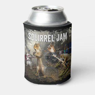 Rafraîchisseur Pour Canette Squirrel Jam - drôle de groupe de rock