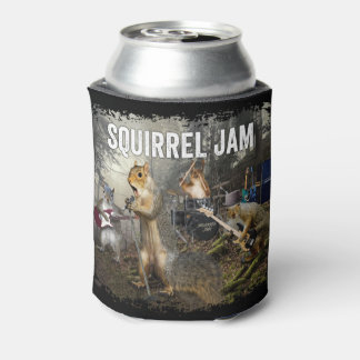 Rafraîchisseur Pour Canette Squirrel Jam - drôle de groupe de rock