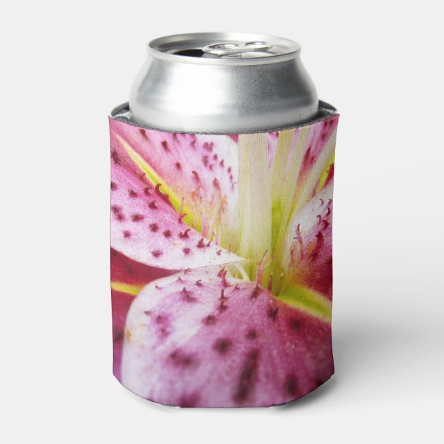 Rafraîchisseur Pour Canette Stargazer Lily brillant Magenta Floral (Can devant)