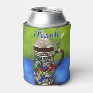 Rafraîchisseur Pour Canette Stein à bière allemand avec couvercle articulé ble