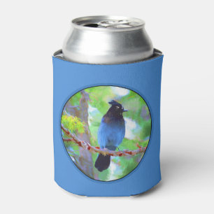 Rafraîchisseur Pour Canette Steller's Jay Painting - Art original pour oiseaux