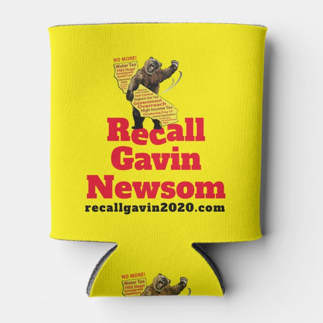 Rafraîchisseur Pour Canette Stommer fou Californie Grizzly koozie (Devant)