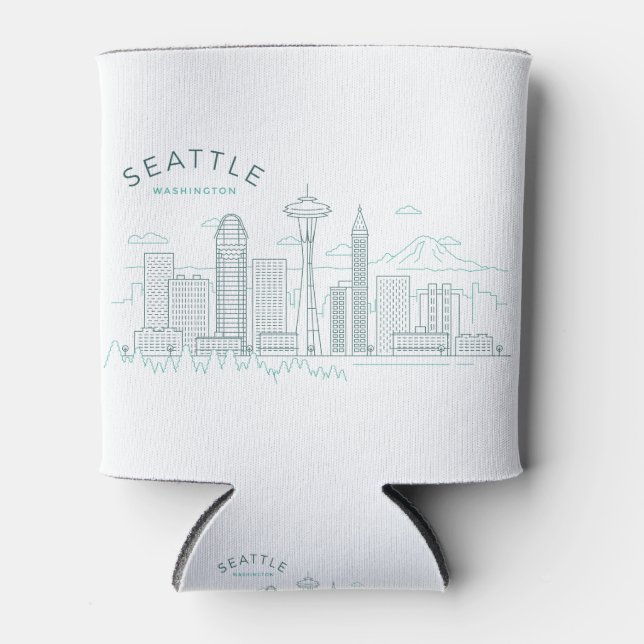 Rafraîchisseur Pour Canette Stroke Skyline de Seattle (Devant)