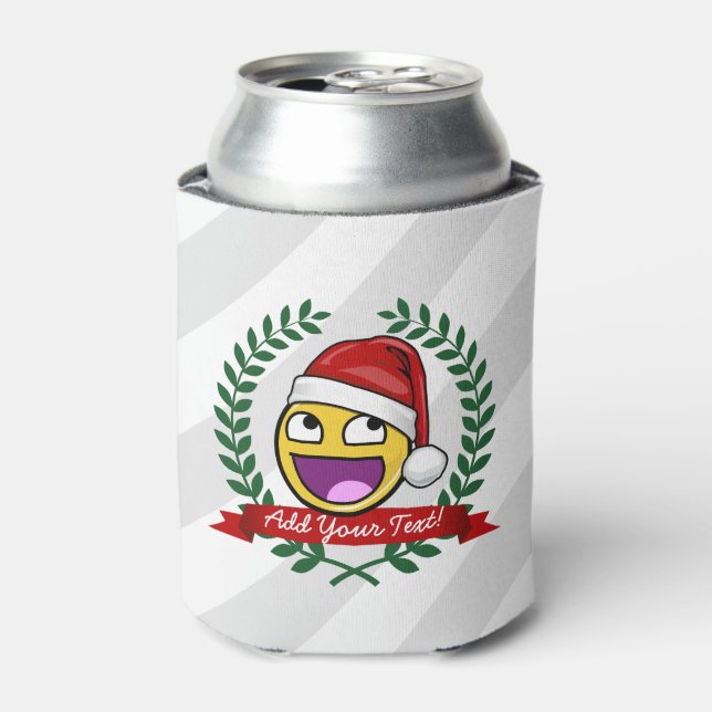 Rafraîchisseur Pour Canette Style de Noël amusant Mème de visage génial (Can devant)