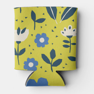 Rafraîchisseur Pour Canette Style scandinave, motif sans couture fleurie.