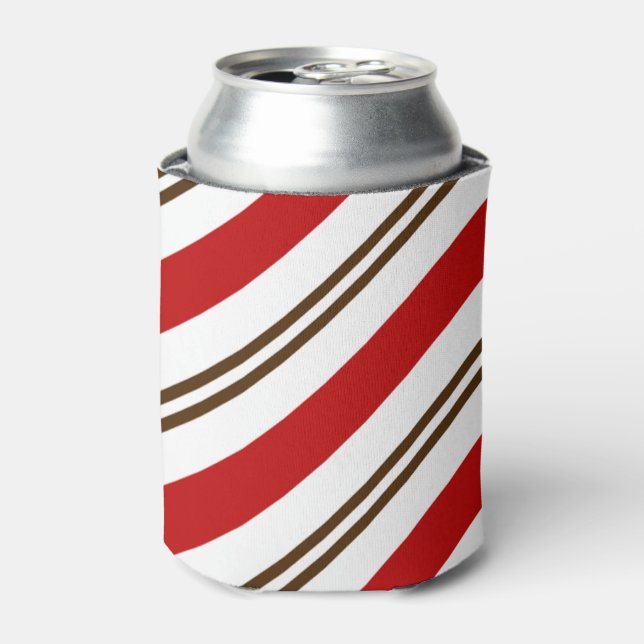 Rafraîchisseur Pour Canette Sucre de canne Brown rouge et chocolat Noël (Can devant)