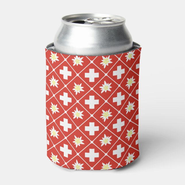 Rafraîchisseur Pour Canette Suisse motif Edelweiss (Can devant)