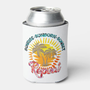 Rafraîchisseur Pour Canette Sunrise-Sunburn-Sunset-Repeat   Palmiers d'or