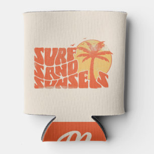 Rafraîchisseur Pour Canette Surf Rétro Couchers de soleil Palm Tree Beach Vibe