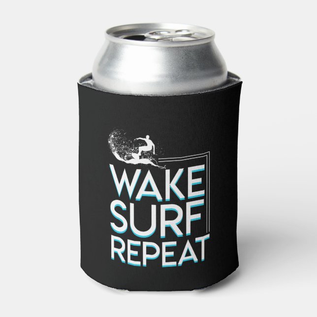 Rafraîchisseur Pour Canette Surf Wake Répéter Surfing Cadeaux Lover (Can devant)