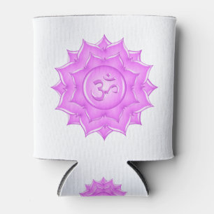 Rafraîchisseur Pour Canette Symbole de l'Om de Lotus en verre rose Dessin