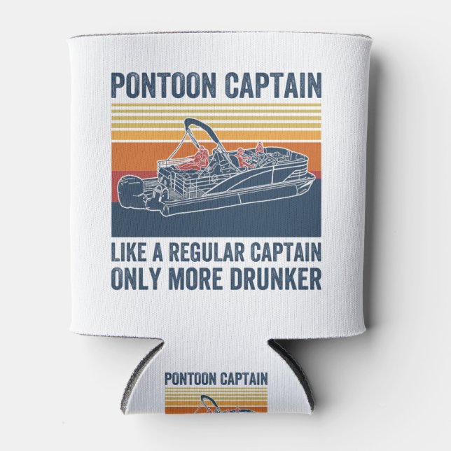Rafraîchisseur Pour Canette T-shirt du capitaine de ponton (Devant)