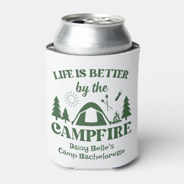 Rafraîchisseur Pour Canette T-shirt vert du camp Bachelorette (Can devant)