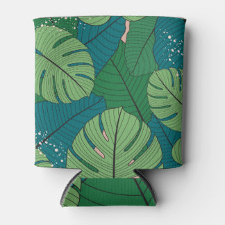 Rafraîchisseur Pour Canette Tapisserie de feuilles tropicales : verdure Vintag