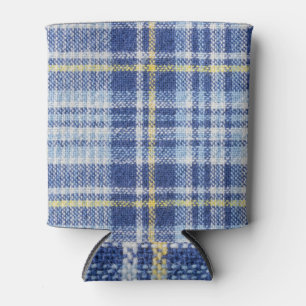 Rafraîchisseur Pour Canette Tartan jaune bleu : Plaid tendance