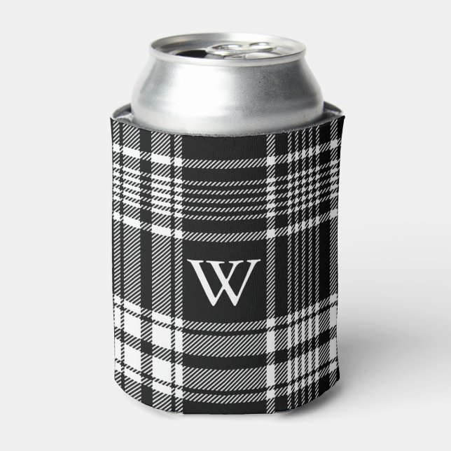 Rafraîchisseur Pour Canette Tartan noir et blanc (Can devant)