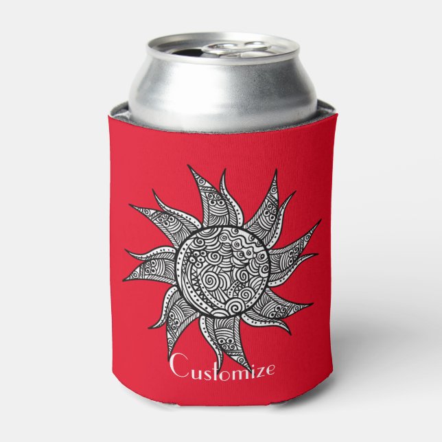 Rafraîchisseur Pour Canette Tatouage de henné Sun Thunder_Cove (Can devant)