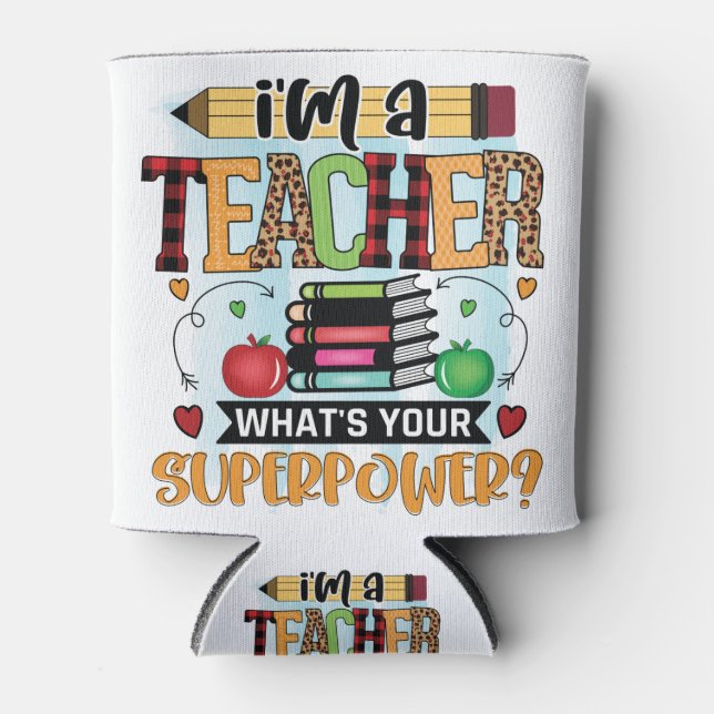 Rafraîchisseur Pour Canette Teacher Sublimation (Devant)