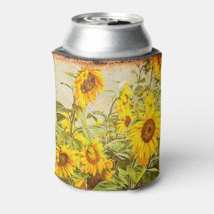 Rafraîchisseur Pour Canette Terrain de tournesol Vintage Été Vert Jaune Russ