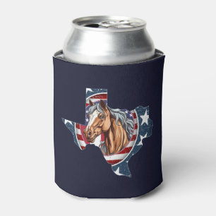 Rafraîchisseur Pour Canette Texas State Outline USA Horse