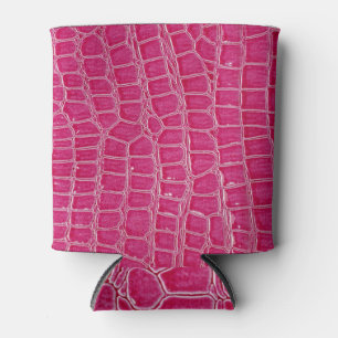 Rafraîchisseur Pour Canette Texture à motif d'alligator rose