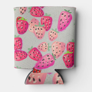 Rafraîchisseur Pour Canette Texture tirée à la main de fraise mûre