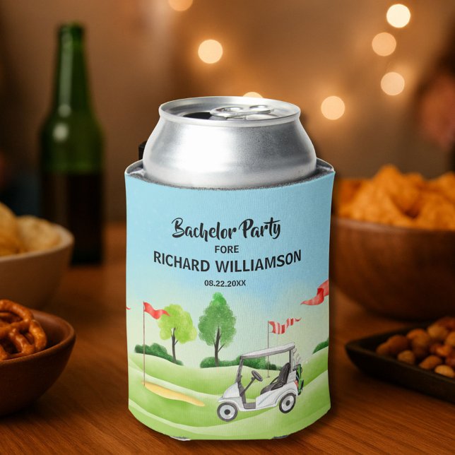 Rafraîchisseur Pour Canette Thème de golf pour l'enterrement de vie de garçon  (Créateur téléchargé)