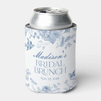 Toile de Jouy Bleue Vintage Brunch Floral de Marié