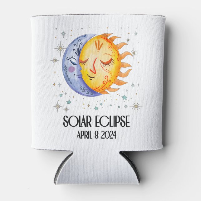 Rafraîchisseur Pour Canette Total Éclipse Solaire 2024 Mignons Éclipse Solaire (Devant)